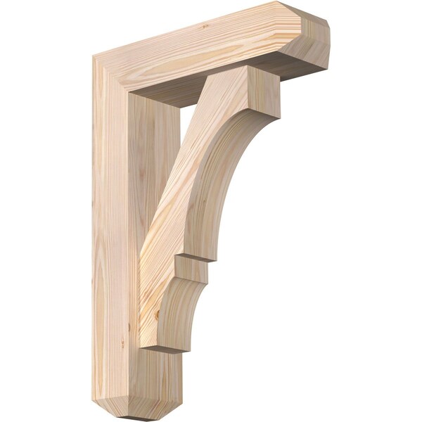 Ekena Millwork Balboa Craftsman Smooth Bracket w/ Offset Brace, Douglas Fir, 5 1/2"W x 18"D x 26"H BKT0604X18X26BOA04SDF - main